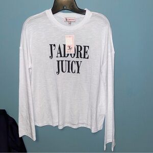 Juicy Couture Plastisol Bell Sleeve Sweater in Bright White Size Medium